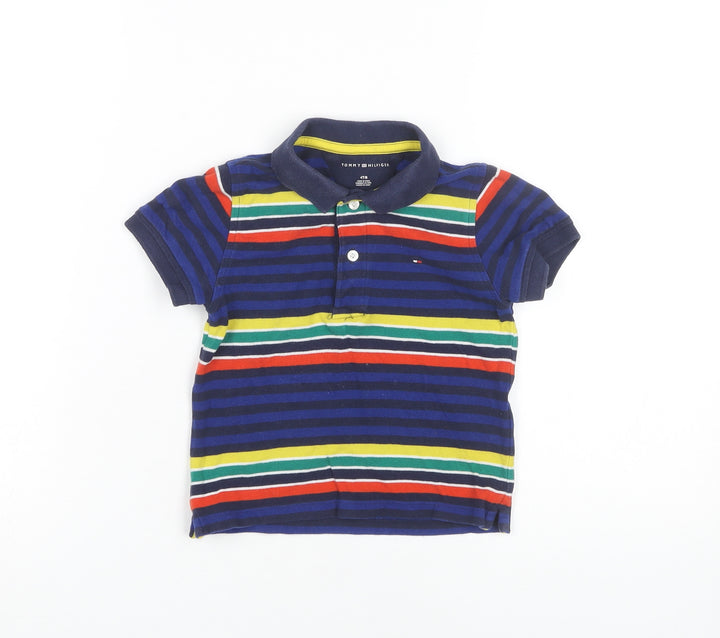 Tommy Hilfiger Boys Multicoloured Striped Polo Shirt 4 Years
