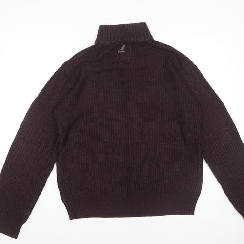 Kangol Purple Men's XL Henley Jumper