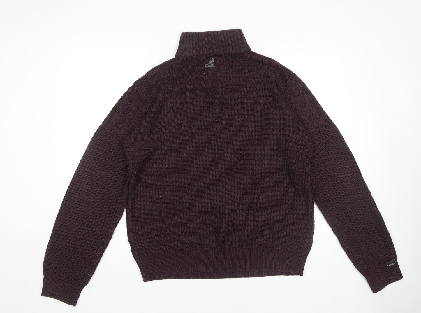 Kangol Purple Men's XL Henley Jumper