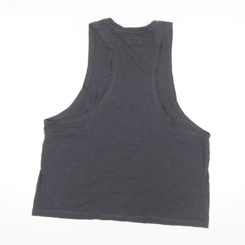 Superdry Women's Black Tank Top Size 8 Crew Neck Casual