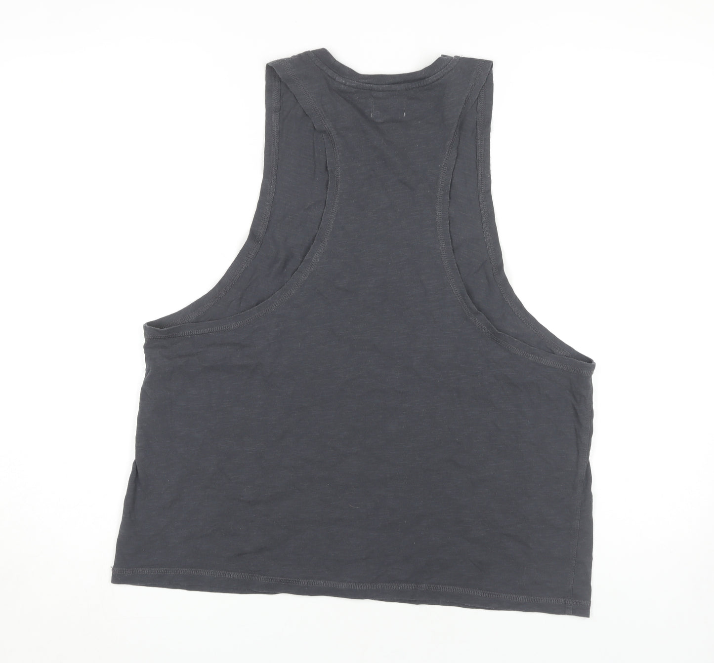 Superdry Women's Black Tank Top Size 8 Crew Neck Casual