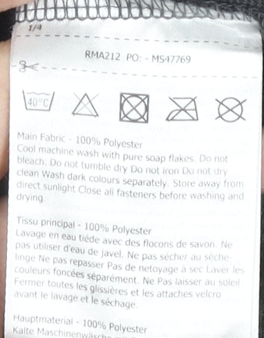 Regatta Unisex Black Fleece Zip Sweatshirt L