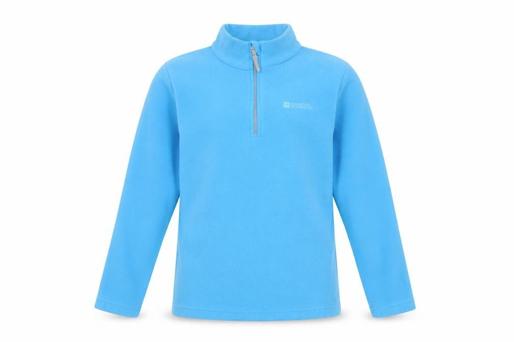 Front view of Mountain Warehouse Blue boys’ henley sweatshirt - 11-12 years