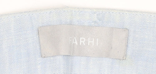 Farhi Women's Blue Linen Skirt Size 8