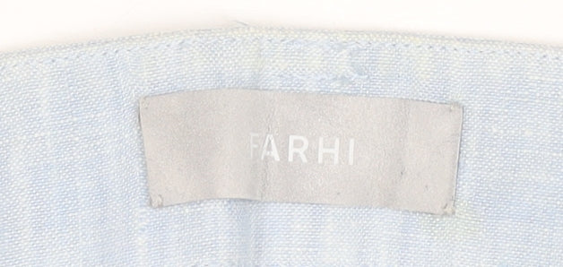 Farhi Women's Blue Linen Skirt Size 8