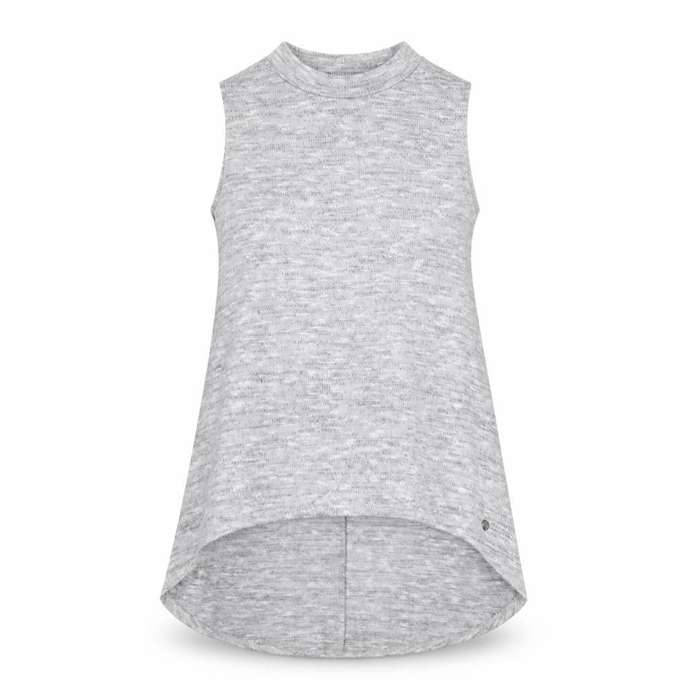 Front view of Rock & Rags Women's Grey Sleeveless Knit Tank -, size S