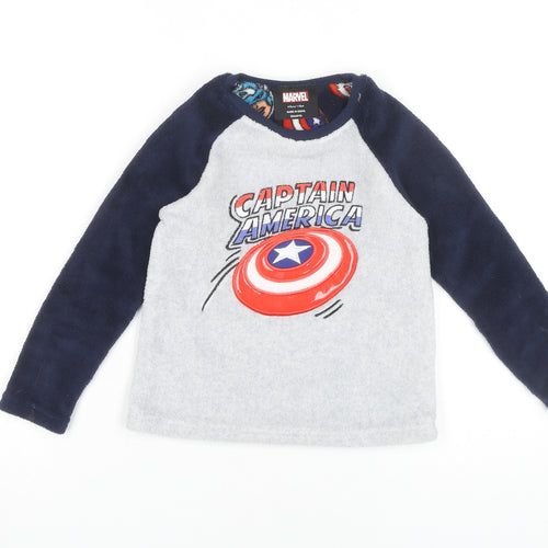 Marvel Boys Captain America Pyjama Top 4-5 Years Multicoloured