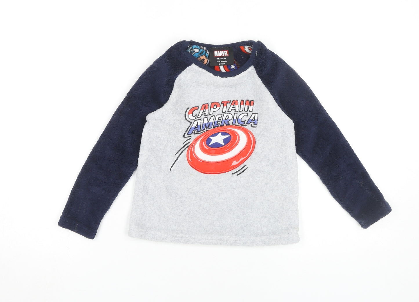 Marvel Boys Captain America Pyjama Top 4-5 Years Multicoloured