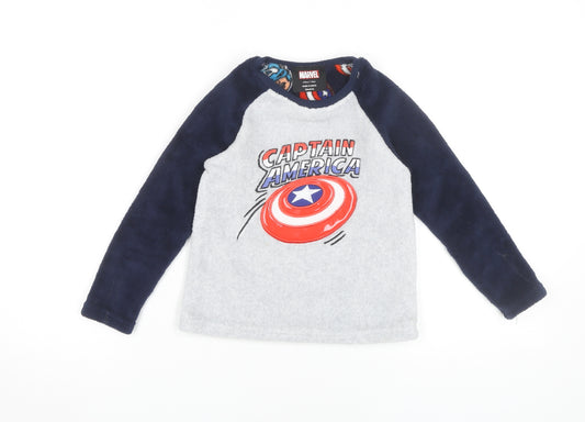 Marvel Boys Captain America Pyjama Top 4-5 Years Multicoloured