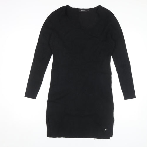 Firetrap Women's Black V-Neck Knit Dress Size 10