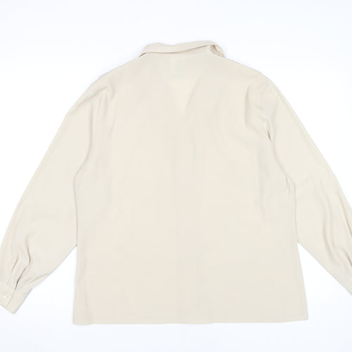 Alexon Women's Beige Blouse Size 14, Long Sleeve, Collared