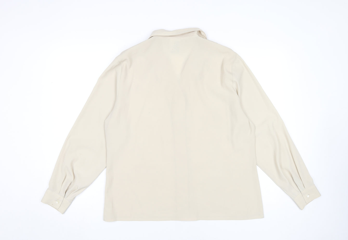 Alexon Women's Beige Blouse Size 14, Long Sleeve, Collared