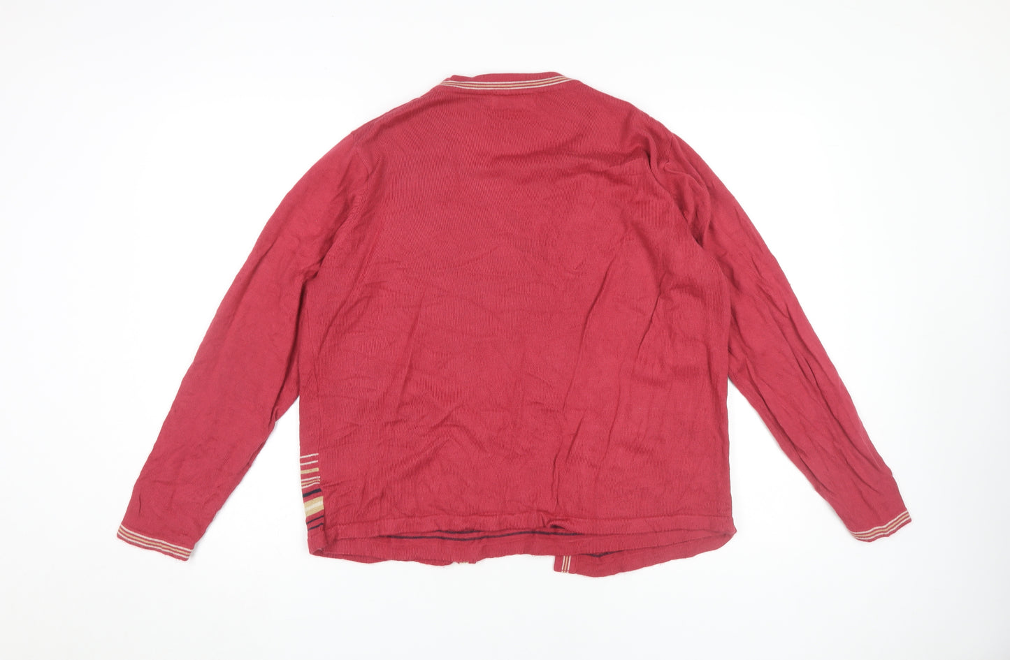 Honor Millburn Women's L Red Striped Cardigan