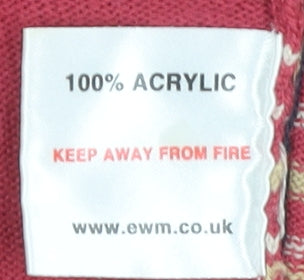 Honor Millburn Women's L Red Striped Cardigan