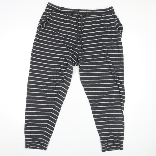 Fat Face Women's Grey Striped Lounge Pants Size 16