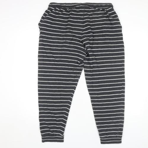 Fat Face Women's Grey Striped Lounge Pants Size 16
