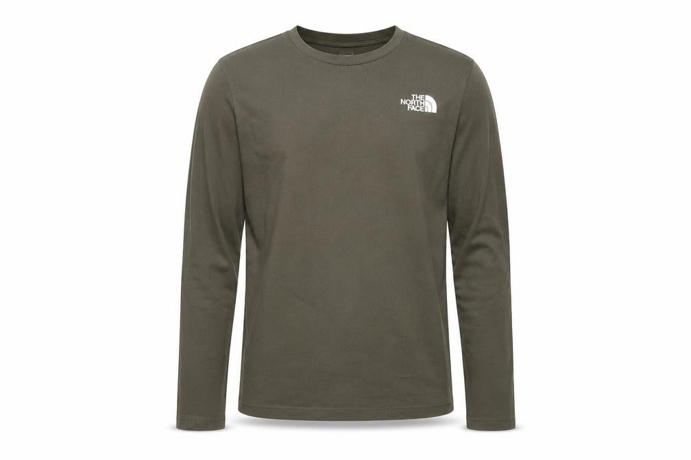 The North Face Boys Green Long Sleeve T-Shirt Size L