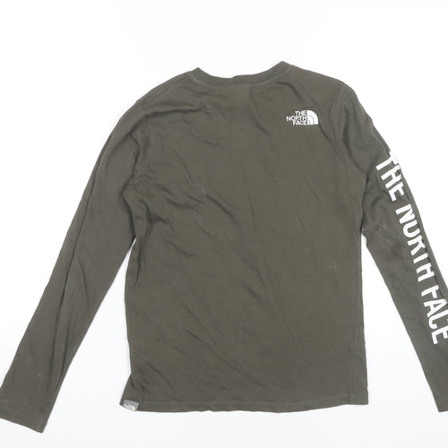 The North Face Boys Green Long Sleeve T-Shirt Size L