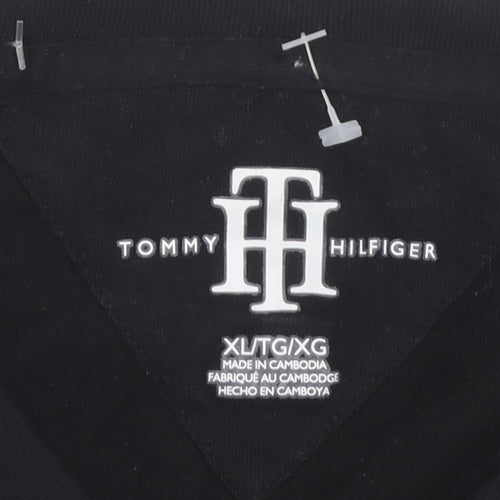 Tommy Hilfiger Men's Black XLT V-Neck T-Shirt