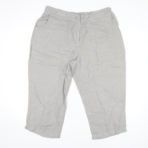 Seasalt Cornwall Women’s Grey Cropped Trousers Size 16