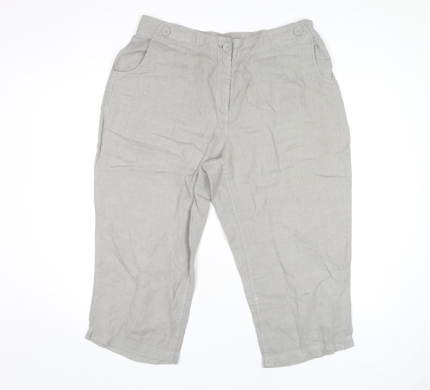 Seasalt Cornwall Women’s Grey Cropped Trousers Size 16