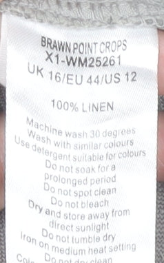 Seasalt Cornwall Women’s Grey Cropped Trousers Size 16