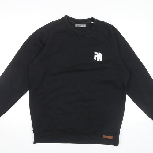 White Bear Co. Men's Black Pullover Logo Sweatshirt L
