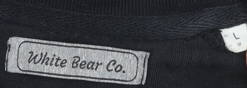 White Bear Co. Men's Black Pullover Logo Sweatshirt L