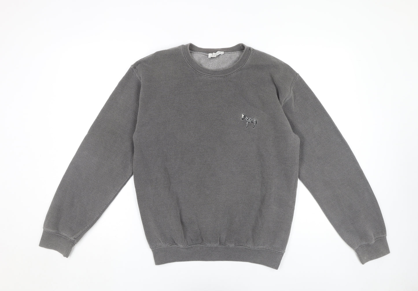 Topshop Women’s Grey Crew Neck Pullover Sweatshirt S