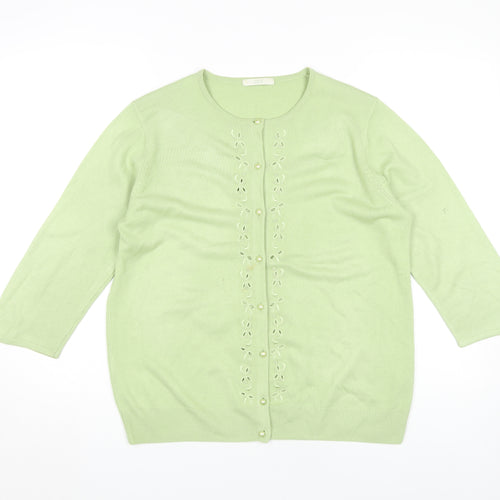 Marks and Spencer Women Green Cardigan Size 16