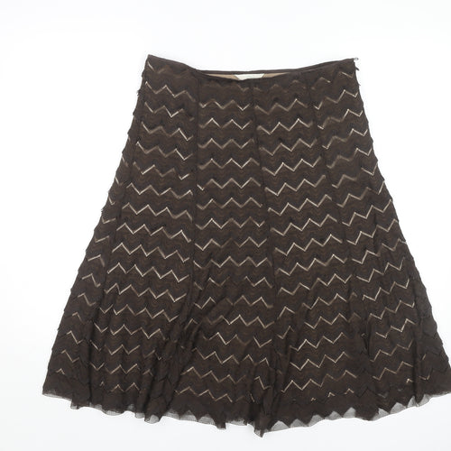 Marks and Spencer Women's Brown A-Line Midi Skirt UK 12