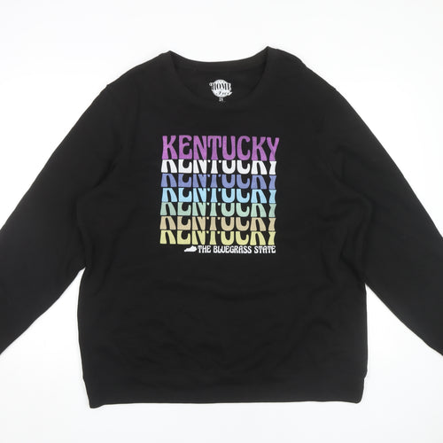 Home Free Black Women's Sweatshirt 2X Cotton/Polyester