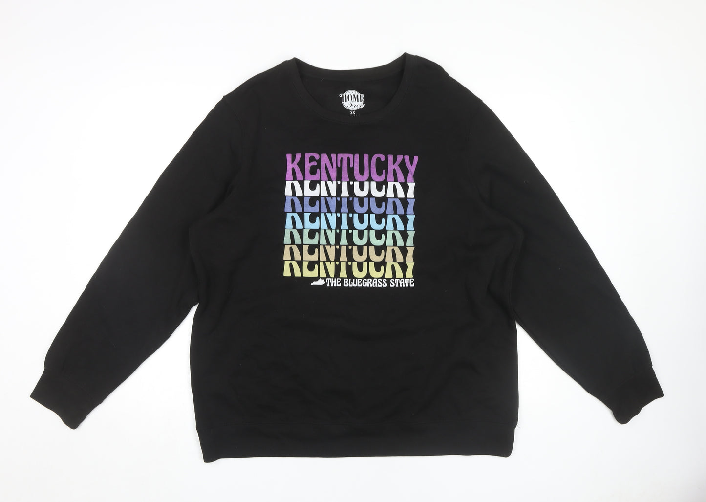 Home Free Black Women's Sweatshirt 2X Cotton/Polyester
