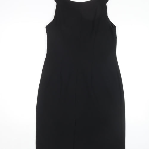 Michaela Louisa Black Sheath Dress, Size 12, Formal, Beaded