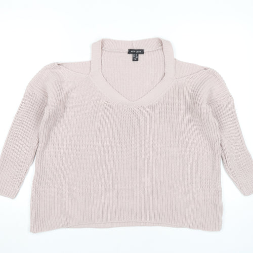 New Look Women's Beige Knitted Pullover, Size M