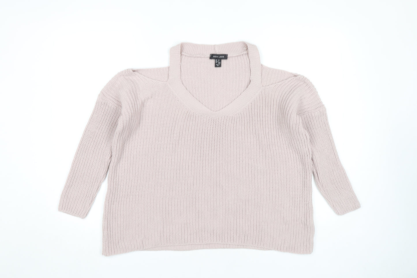 New Look Women's Beige Knitted Pullover, Size M