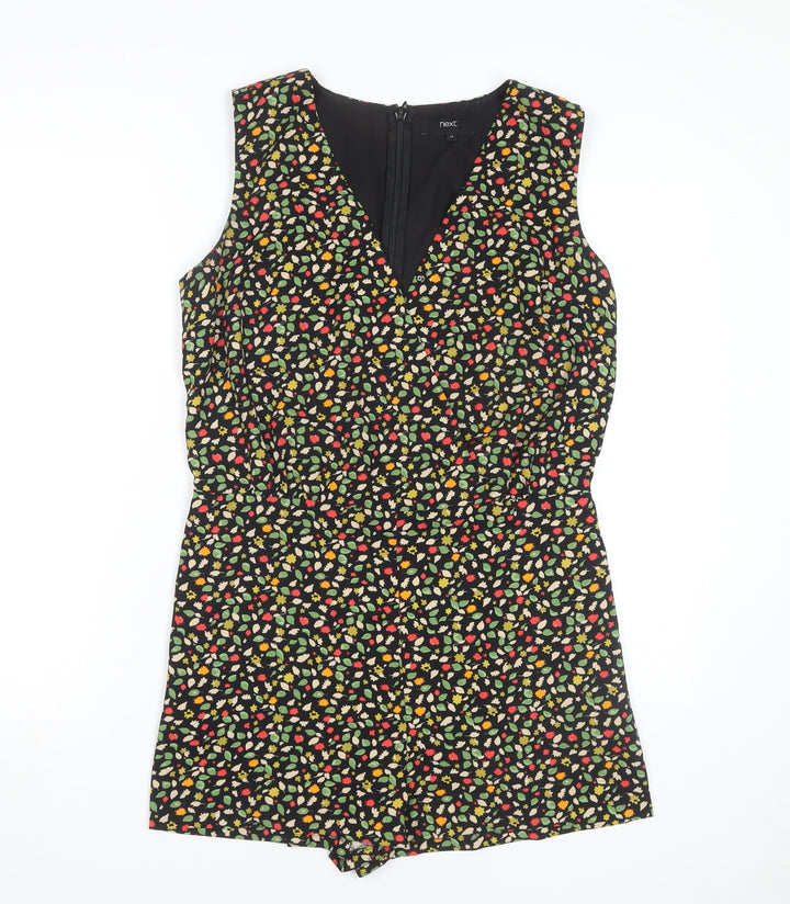 Next Women's Multicoloured Floral Playsuit Size 12