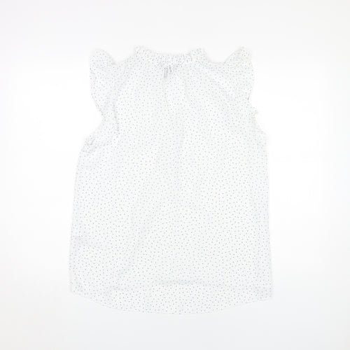New Look Women's White UK 12 Sleeveless Blouse