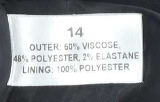 Linea Women's Black Pencil Skirt Size 14 Workwear