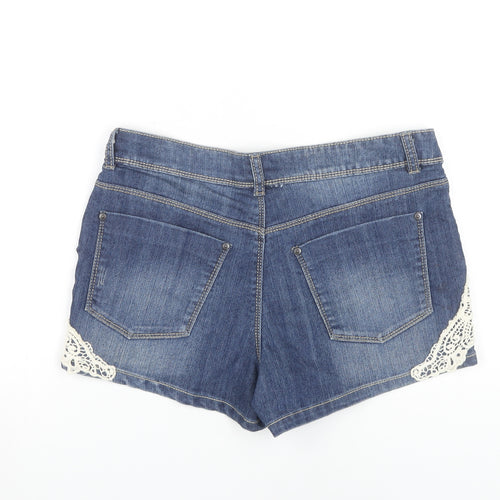 La Redoute Women's Blue Denim Hot Pants, Size 14