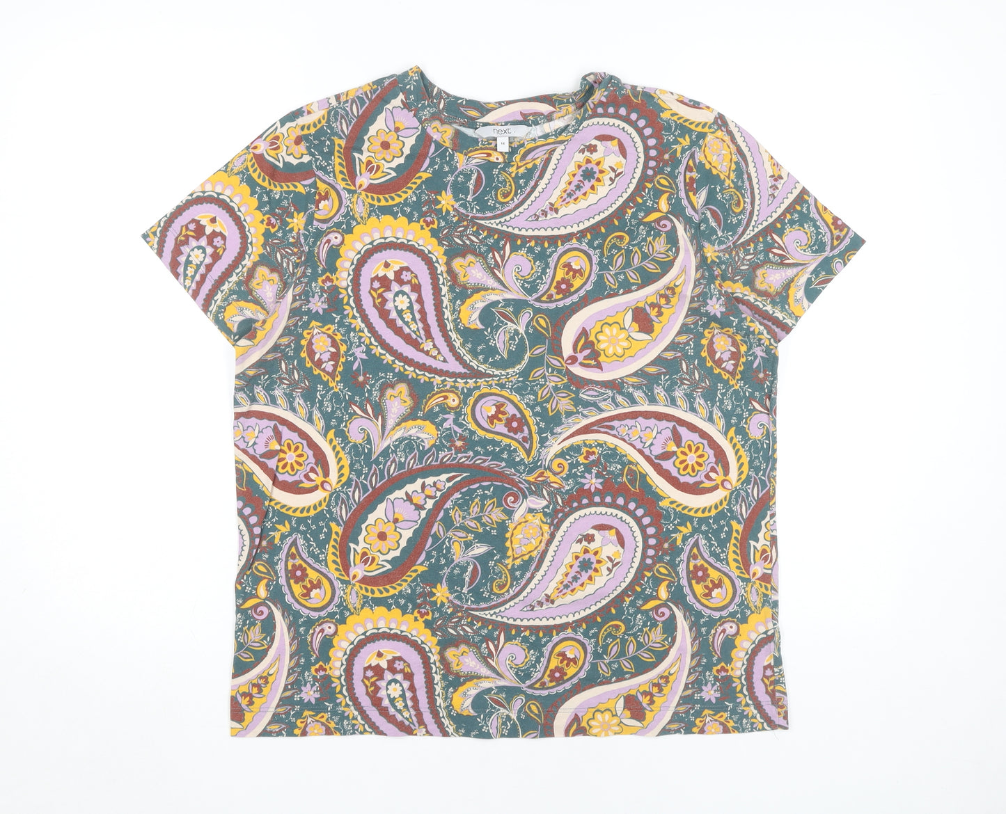 Next Women's Paisley T-Shirt, Size 14, Multicoloured