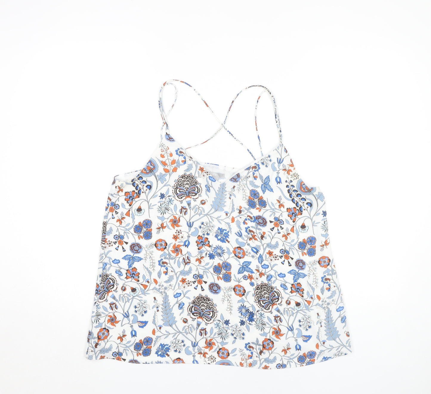 H&M Women's Floral Camisole Tank, Size 12, Multicoloured