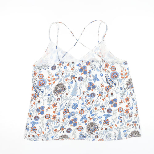 H&M Women's Floral Camisole Tank, Size 12, Multicoloured