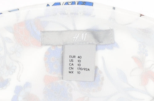 H&M Women's Floral Camisole Tank, Size 12, Multicoloured
