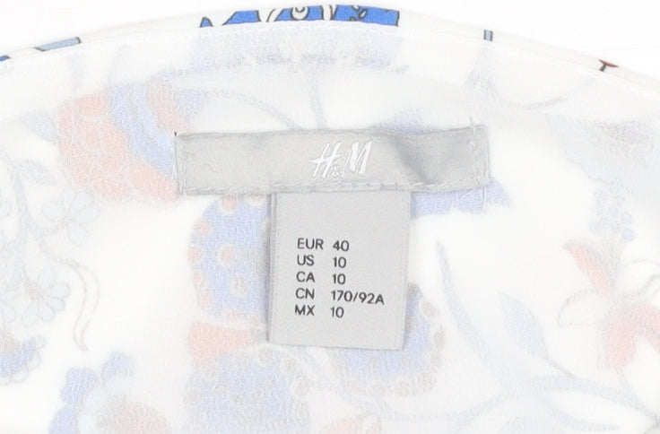 H&M Women's Floral Camisole Tank, Size 12, Multicoloured
