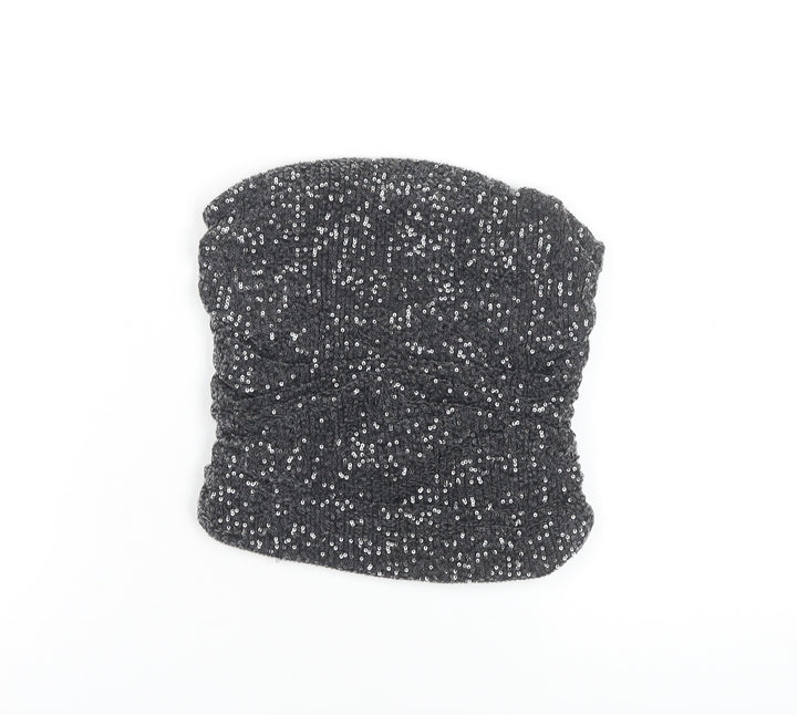 River Island Women's Black Sequin Sleeveless Top - UK 8