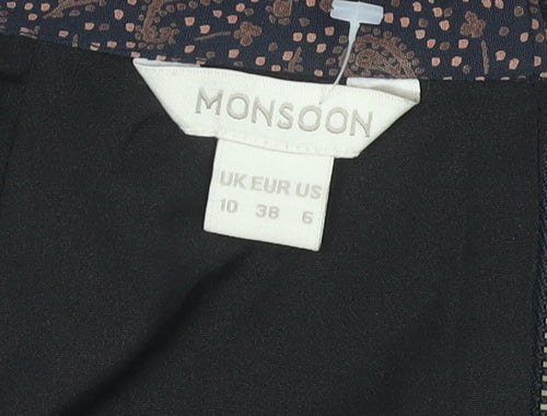 Monsoon Women's Multicoloured Paisley A-Line Skirt, Size 10