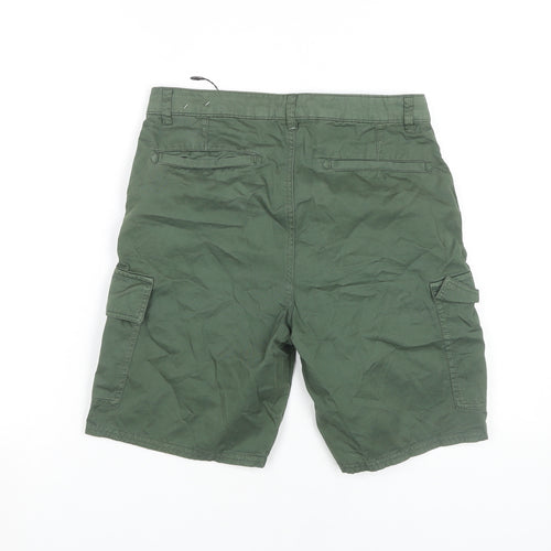 Zara Boys Green Cargo Shorts 11-12 Years