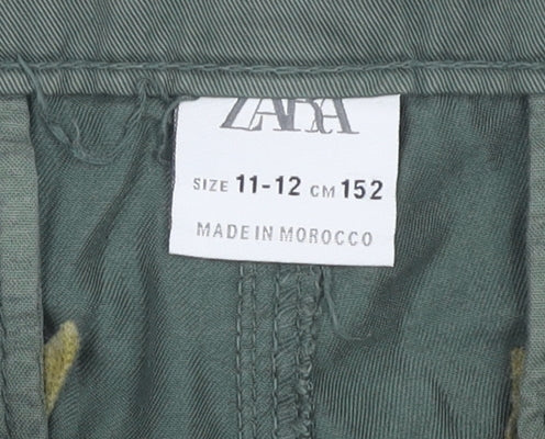 Zara Boys Green Cargo Shorts 11-12 Years