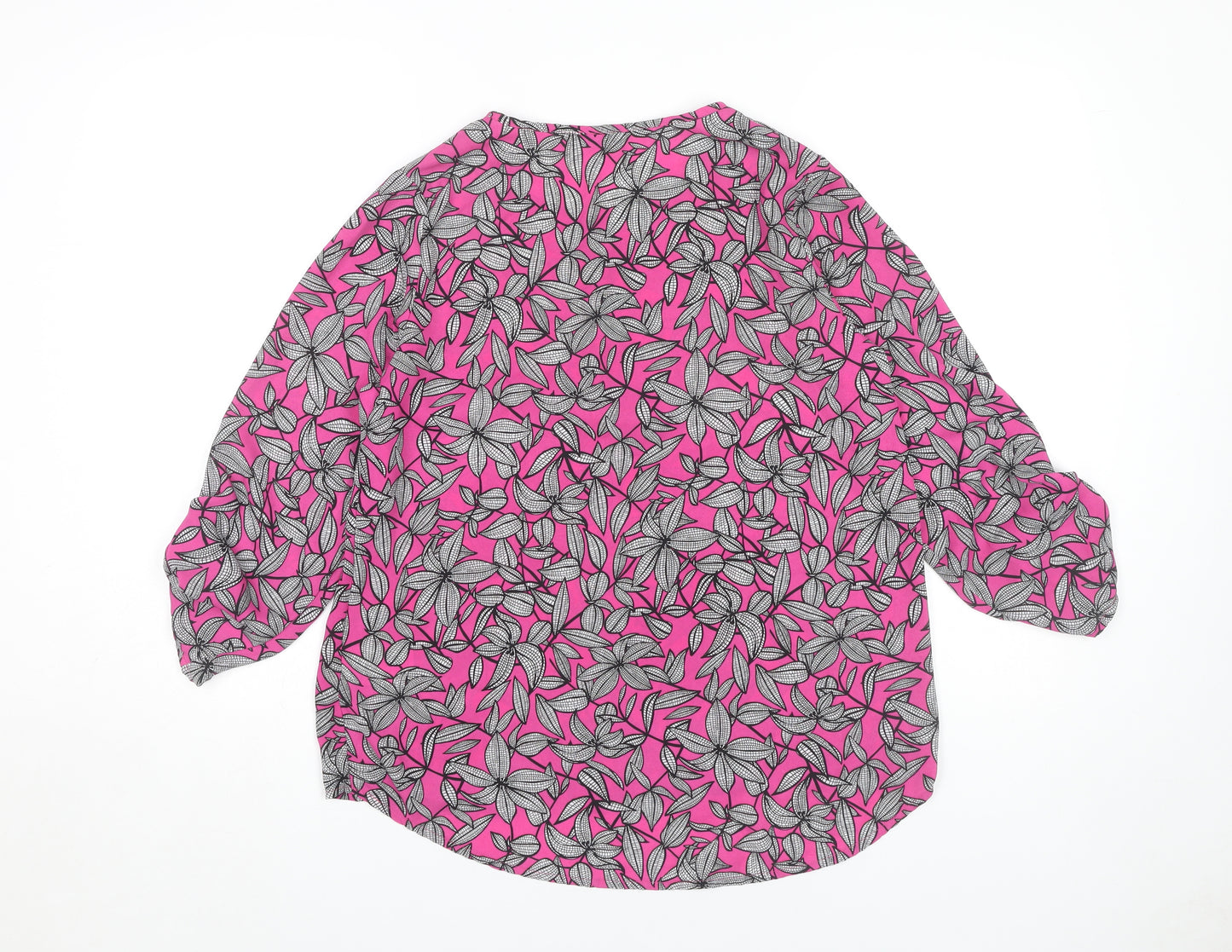 Damart Women's Pink Floral Blouse Size 10